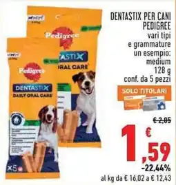 Conad City Dentastix per cani Pedigree offerta