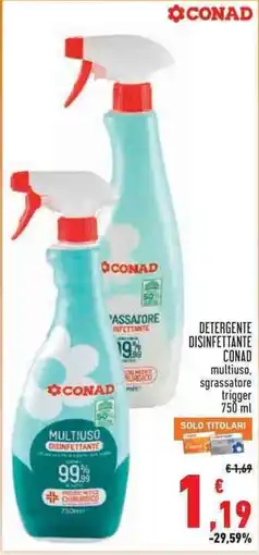 Conad City Detergente disinfettante Conad multiuso, sgrassatore trigger offerta