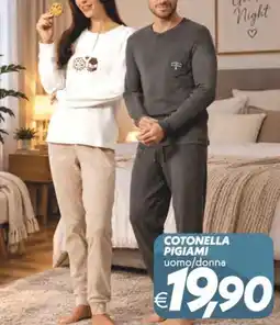 Iper Super Conveniente Cotonella Pigiama uomo/donna offerta