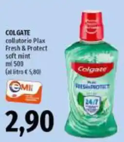 Emi Supermercati Colgate collutorio Plax Fresh & Protect soft mint offerta