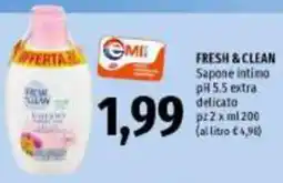 Emi Supermercati Fresh & Clean Sapone intimo offerta