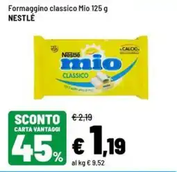 Iper La Grande Formaggino classico Mio Nestlé offerta