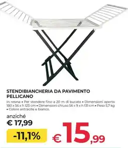Progress Stendibiancheria da pavimento Pellicano offerta