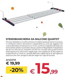 Progress Stendibiancheria da balcone Quartet offerta