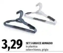 Emi Supermercati Set 5 grucce armadio offerta