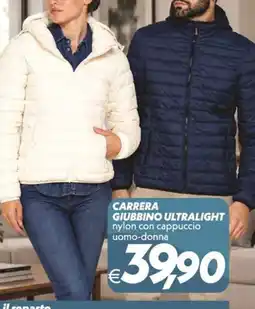 Iper Super Conveniente Carrera giubbino ultralight offerta