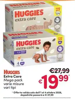 Ideal Bimbo Huggies Extra Care offerta