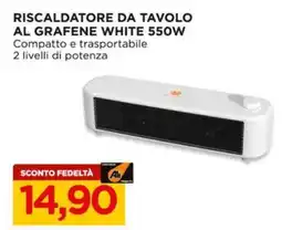 Alì Supermercati Riscaldatore da tavolo al grafene white offerta