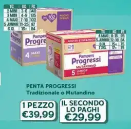 Ideal Bimbo Pampers Progressi Mutandino offerta