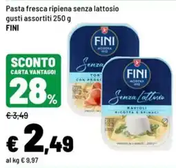 Iper La Grande Pasta fresca ripiena senza lattosio FINI offerta