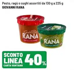 Iper La Grande Pesto, ragù o sughi assortiti GIOVANNI RANA offerta
