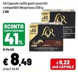 Iper La Grande Capsule caffè gusti assortiti L'OR offerta