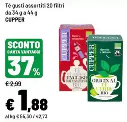 Iper La Grande Tè gusti assortiti CUPPER offerta
