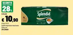 Iper La Grande Caffé espresso macinato Splendid offerta