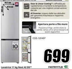 MediaWorld Lavatrice 11 kg Next AI DD™ offerta
