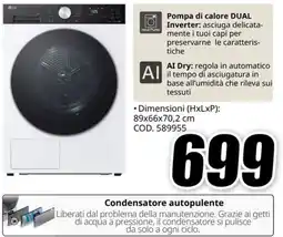 MediaWorld Lavasciuga LG offerta