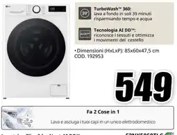 MediaWorld Lavatrice LG offerta