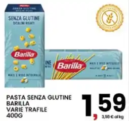 Interspar Pasta senza glutine Barilla varie trafile offerta