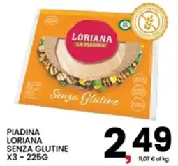 Interspar Piadina Loriana senza glutine offerta