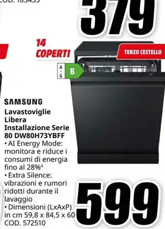 Samsung lavastoviglie libera