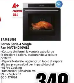 MediaWorld Samsung Forno Serie 4 Single offerta