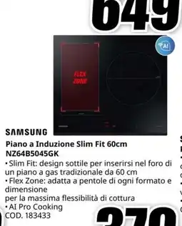 MediaWorld Samsung Piano a Induzione Slim Fit 60cm offerta