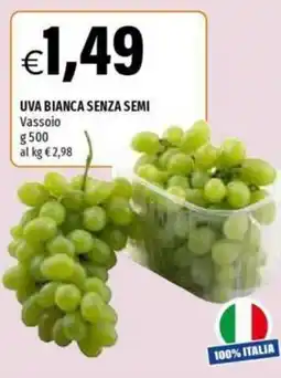 Hurrà Uva bianca senza semi offerta