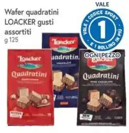 Famila Wafer quadratini LOACKER gusti assortiti offerta