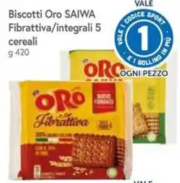 Famila Biscotti Oro SAIWA Fibraattiva/integrali 5 cereali offerta
