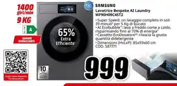 MediaWorld Samsung Lavatrice Bespoke AI Laundry offerta