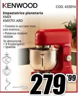 MediaWorld Kenwood impastatrice planetaria KMIX KMX751.ARD offerta