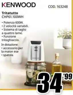 MediaWorld Tritatutto Kenwood CHP61.100WH offerta