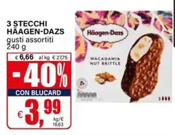 Il Gigante 3 stecchi Häagen-Dazs offerta