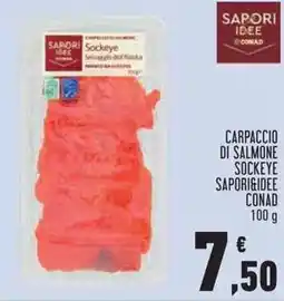 Conad City Carpaccio di salmone sockeye Sapori&Idee offerta