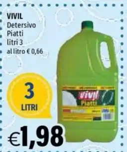 Hurrà Vivil Detersivo Piatti offerta
