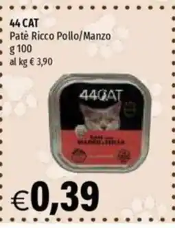 Hurrà 44CAT Patè Ricco Pollo/Manzo offerta