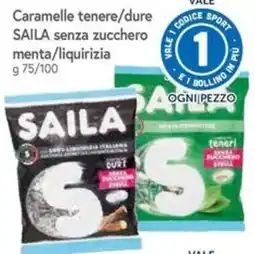 Famila Caramelle tenere/dure SAILA senza zucchero menta/liquirizia offerta