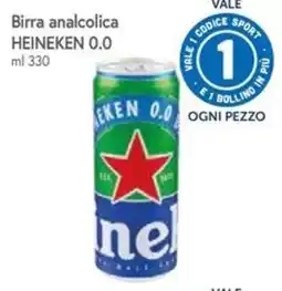 Famila Birra analcolica Heineken 0.0 offerta