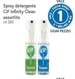 Famila Spray detergente CIF Infinity Clean assortito offerta