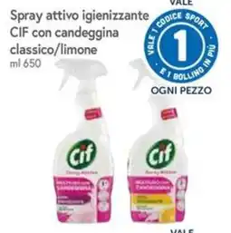 Famila Spray attivo igienizzante CIF offerta
