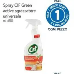 Famila Spray CIF Green active sgrassatore universale offerta