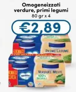 B di Bimbi Omogeneizzati verdure, primi legumi offerta