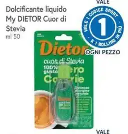 Famila Dolcificante liquido My DIETOR Cuor di Stevia offerta