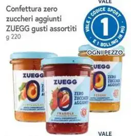 Famila Confettura zero zuccheri aggiunti ZUEGG gusti assortiti offerta