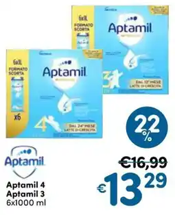 B di Bimbi Aptamil 4 Aptamil 3 offerta