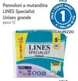 Famila Pannolini a mutandina Lines Specialist Unisex offerta