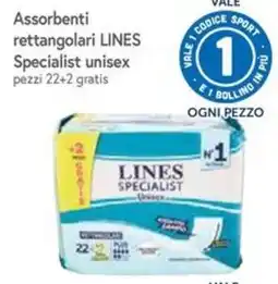 Famila Assorbenti rettangolari Lines Specialist unisex offerta