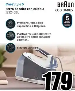 MediaWorld Braun Ferro da stiro con caldaia IS5245BL offerta
