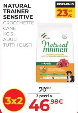 Arcaplanet Natural Trainer Sensitive Crocchette Cane offerta