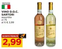 Alì Supermercati Vino D.O.C. Sartori assortito offerta